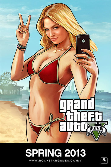 官方确认GTA5发售时间 性感美人海报放出