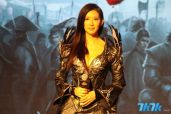 39岁“国民女神”林志玲性感爆乳装亮相网游发布会。