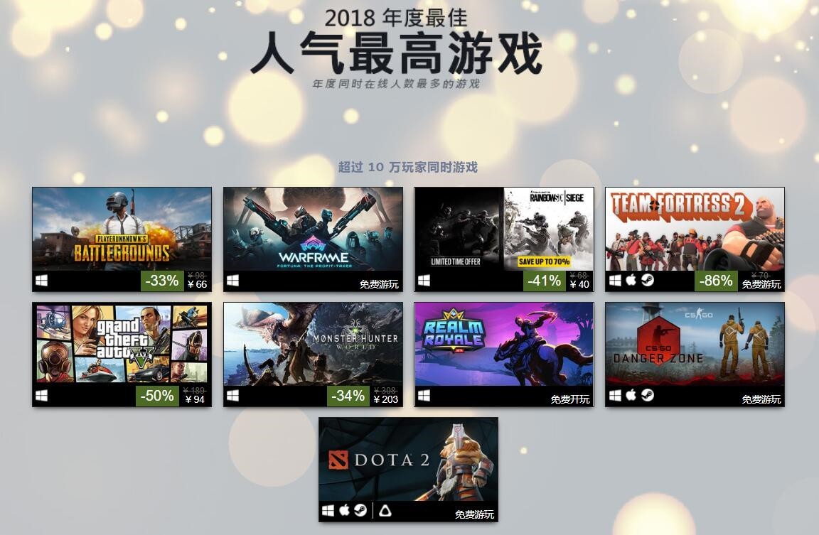 Steam2018Ѱ񵥡 ʺţΧ