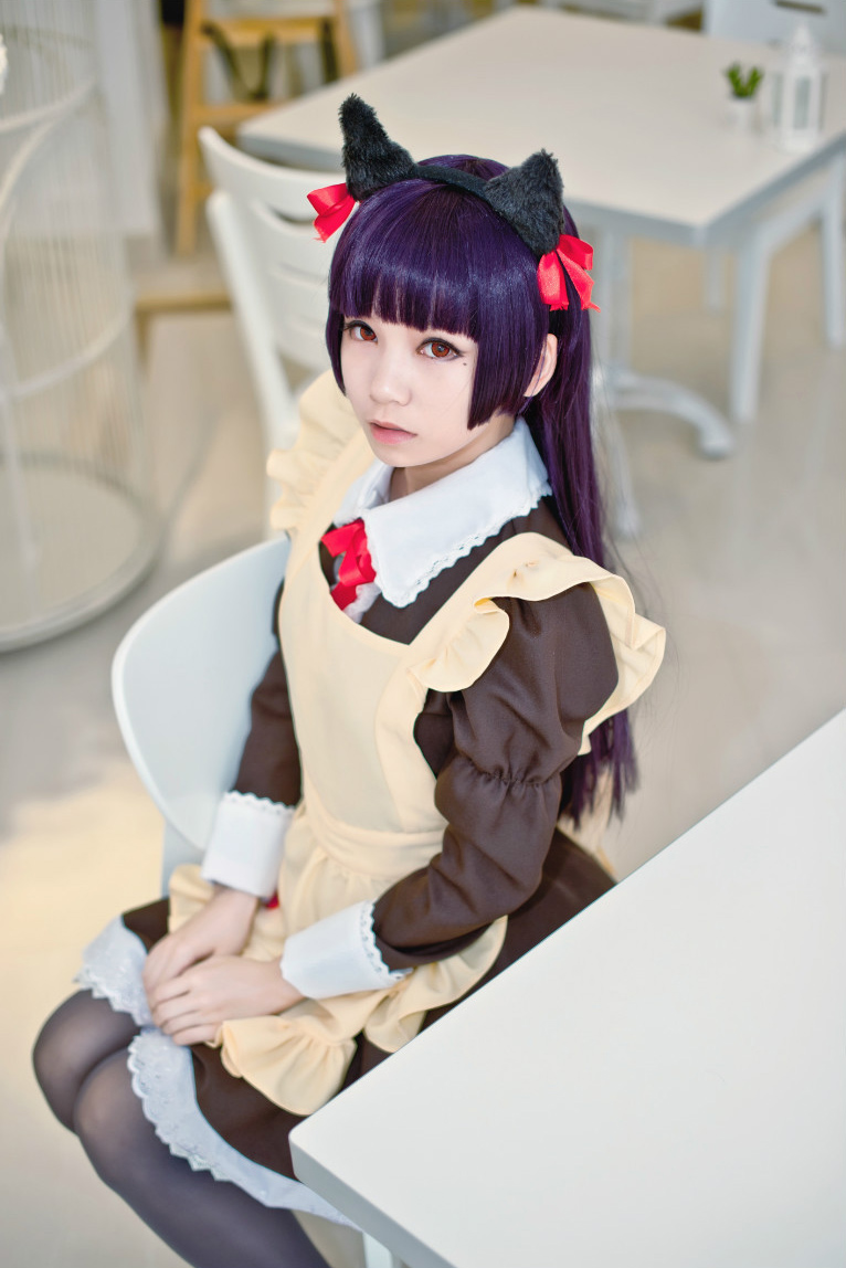 國人軟妹《俺妹》五更瑠璃 黑貓女僕裝cosplay